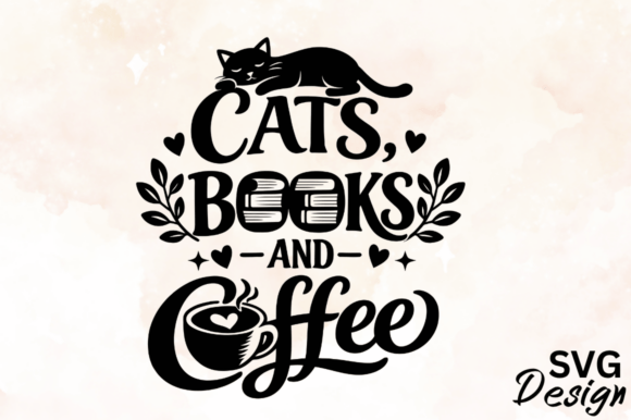 Cats Books and Coffee SVG: A Designer's Review for Embroidery
