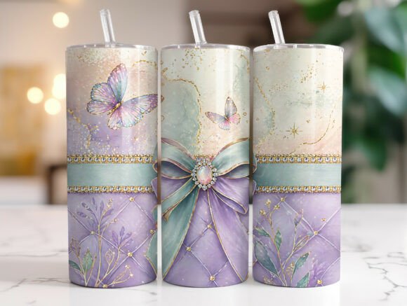 Coquette Bow Butterfly 20oz Tumbler Wrap Review