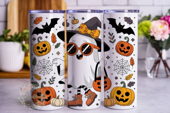 Cute Ghost Halloween Pumpkin Tumbler: A Designer's Review