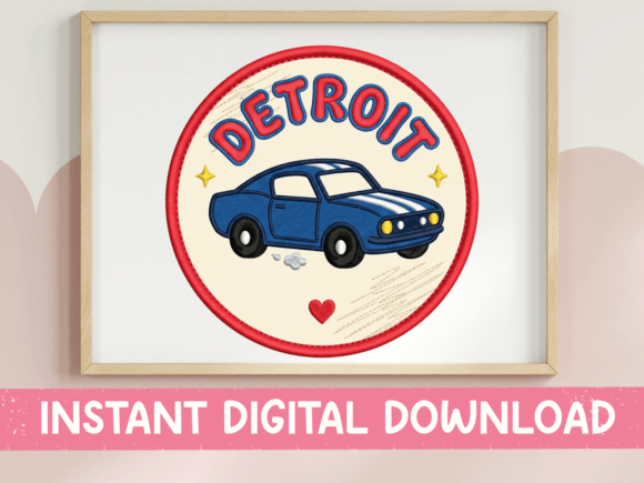 Detroit Muscle Car Patch SVG: A Designer's Review