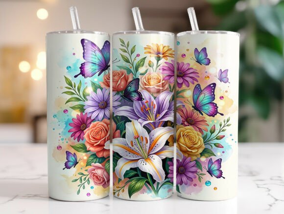 Floral Butterfly Watercolor Tumbler Wrap Review