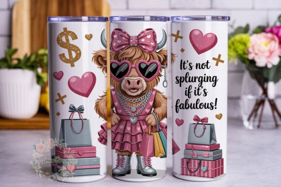 Highland Cow Diva Pink Glitter Tumbler Review