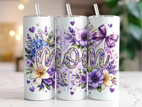 Mom Purple Flowers 20oz Tumbler Wrap Review