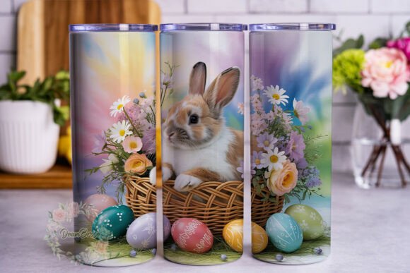 Pastel Easter Bunny Flowers 20oz Tumbler Review