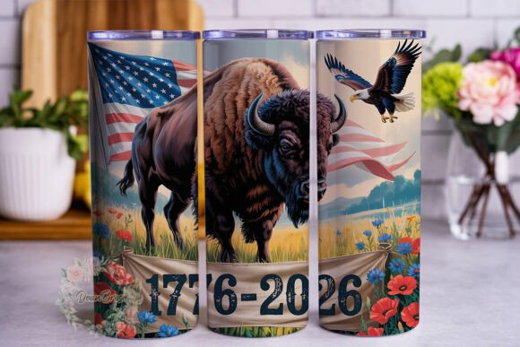 Patriotic Bison Eagle 20oz Tumbler Wrap Review
