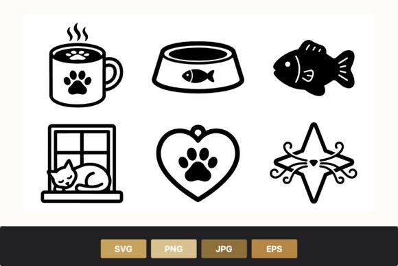 Paw Print Cup and Cat Icons: A Designer's Review