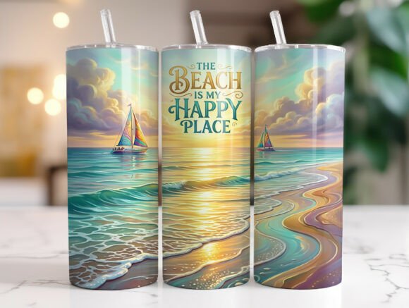 Review: 20oz the Beach is My Happy Place Tumbler Design