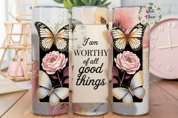 Review: Butterflies Rose Affirmation Tumbler Design