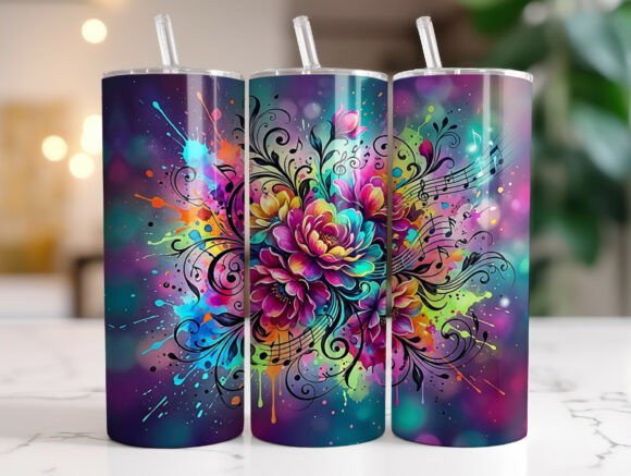 Review: Colorful Floral Music Notes Tumbler Wrap