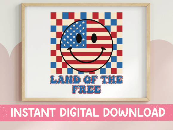 Review: Land of the Free Smiley Face SVG PNG for Embroidery
