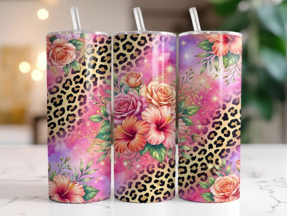 Review: Leopard Print Hibiscus Rose Tumbler Wrap Design
