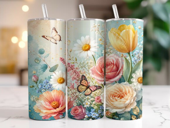 Review: Spring Floral Butterfly Tumbler Wrap for Stitchers