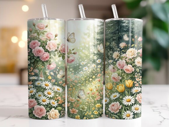 Review: Spring Floral Meadow 20 Oz Tumbler Wrap Design