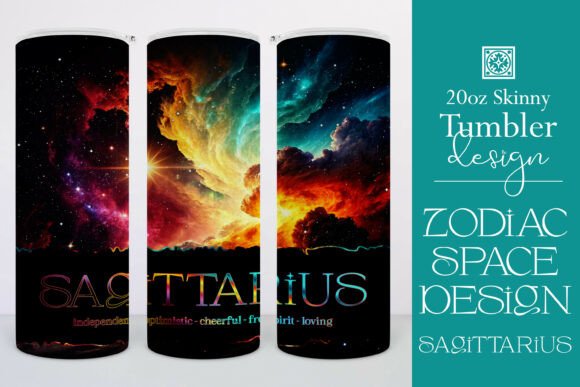 Sagittarius Zodiac Space Tumbler Wrap 2: A Designer's Review