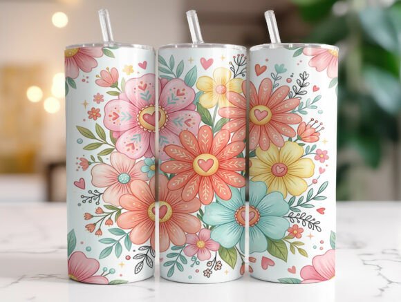 Spring Summer Flower 20oz Tumbler Wrap Review