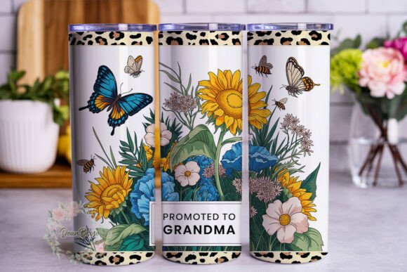 Sunflower Grandma 20oz Tumbler Wrap: A Designer's Review