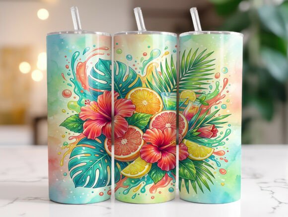 Tropical Fruit Floral 20oz Tumbler Wrap Review
